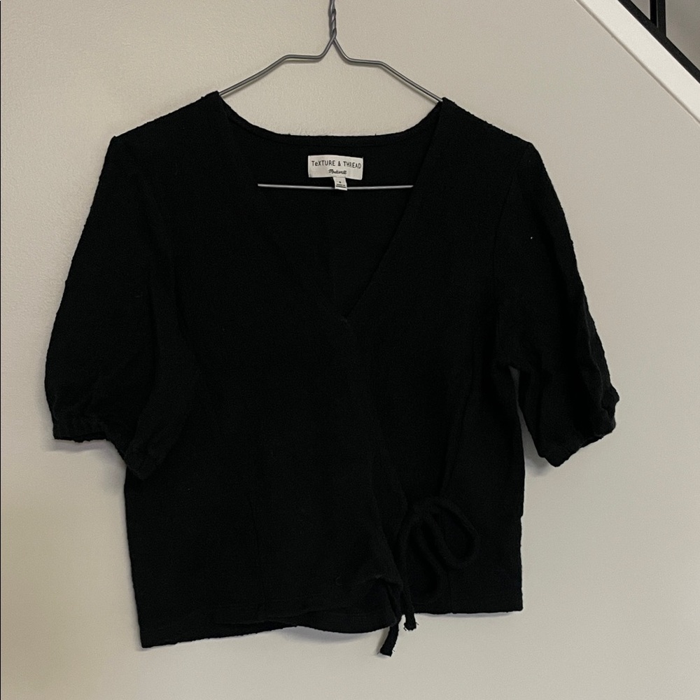 Madewell Black Wrap Blouse